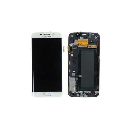ECRAN LCD + VITRE TACTILE SAMSUNG GALAXY S6 EDGE G925F D'ORIGINE BLANC