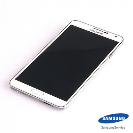 ECRAN LCD + VITRE TACTILE SAMSUNG GALAXY NOTE 2 4G N7105 D'ORIGINE BLANC