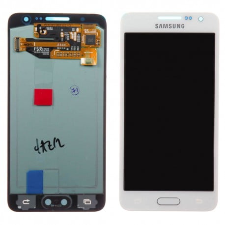 ECRAN SAMSUNG GALAXY A3 A300FU LCD + VITRE TACTILE BLANC D'ORIGINE