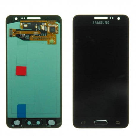 ECRAN SAMSUNG GALAXY A3 A300FU LCD + VITRE TACTILE NOIR D'ORIGINE