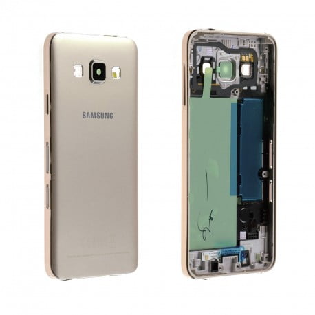  CACHE ARRIERE + CHASSIS CENTRAL SAMSUNG GALAXY A3 A300FU GOLD D'ORIGINE
