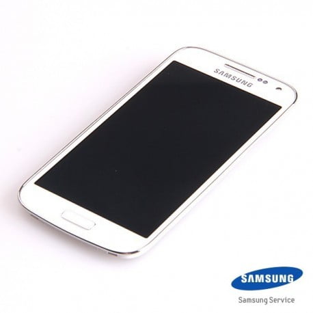 ECRAN LCD + VITRE TACTILE SAMSUNG GALAXY S4 MINI BLANC D'ORIGINE