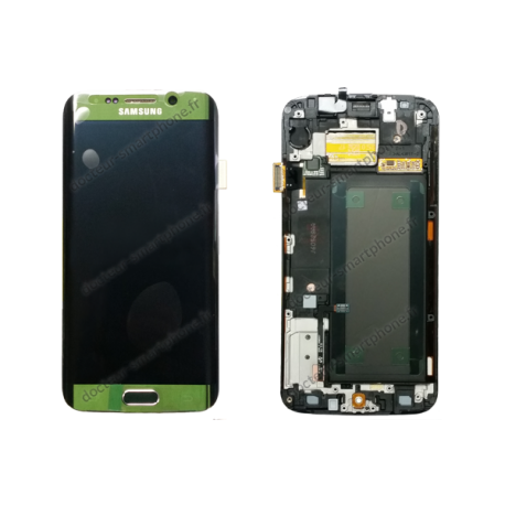 ECRAN LCD + VITRE TACTILE SAMSUNG GALAXY S6 EDGE G925F D'ORIGINE VERT