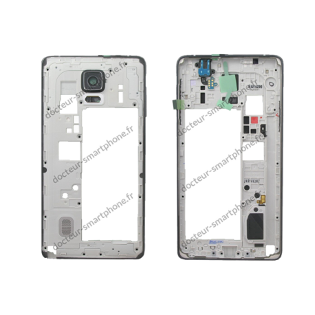 CONTOUR SAMSUNG GALAXY NOTE 4 - CHASSIS ARRIERE NOIR D'ORIGINE SM-N910F