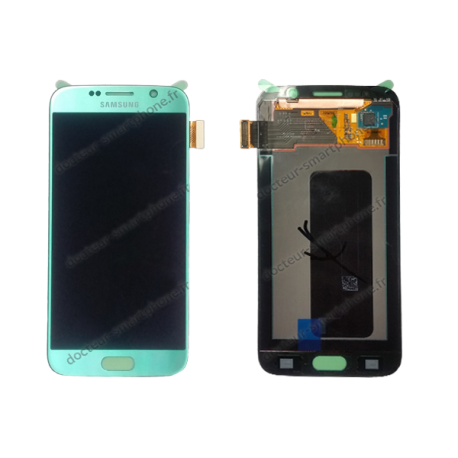 Écran complet Samsung Galaxy S6 bleu d'origine SM-G920F