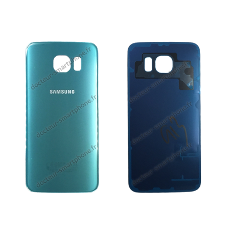 Vitre arrière Samsung Galaxy S6 bleu - G920F d'origine