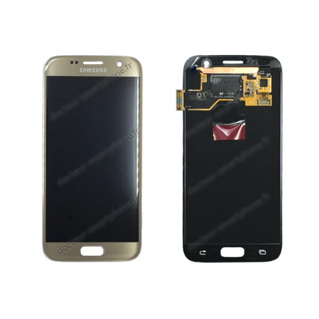 ECRAN SAMSUNG GALAXY S7 G930F LCD + VITRE TACTILE OR D'ORIGINE 
