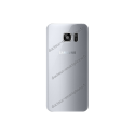 Vitre arrière pour Galaxy S7 EDGE gris / argent d'origine Samsung SM-G935F