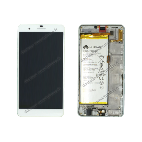 ECRAN HUAWEI HONOR 6 PLUS BLANC D'ORIGINE 