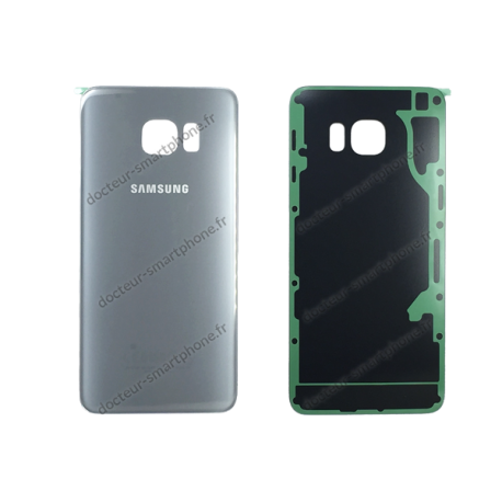 Vitre arrière pour Samsung Galaxy S6 EDGE PLUS gris / argent d'origine SM-G928F
