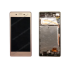 Bloc écran avec lcd, vitre et contour pour Sony Xperia X rose original F5121