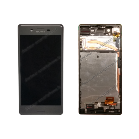 Bloc écran avec châssis pour Sony Xperia X noir d'origine F5121 