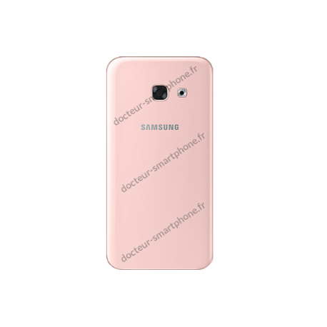 Vitre arrière d'origine Samsung pour Galaxy A3 2017 rose - A320F 