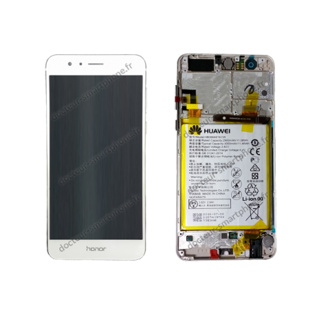 Écran complet avec batterie Huawei Honor 8 blanc original FRD-L09