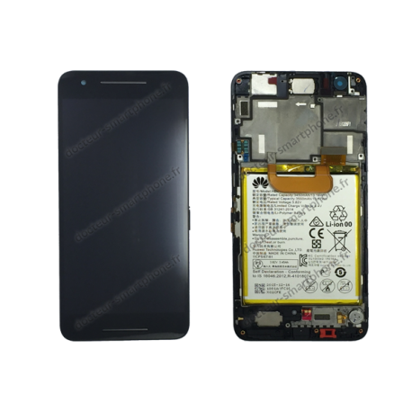ECRAN HUAWEI NEXUS 6 PLUS NOIR D'ORIGINE