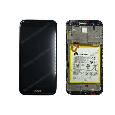 Écran complet avec LCD vitre et châssis Huawei G8 noir original