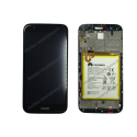 Écran complet avec LCD vitre et châssis Huawei G8 noir original