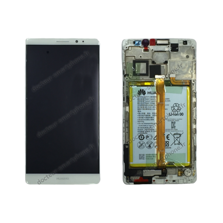 Écran LCD, vitre tactile et batterie pour Huawei MATE 8 blanc d'origine
