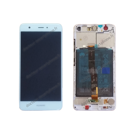 Bloc écran lcd et vitre Huawei NOVA blanc d'origine CANNES-L01 / L11