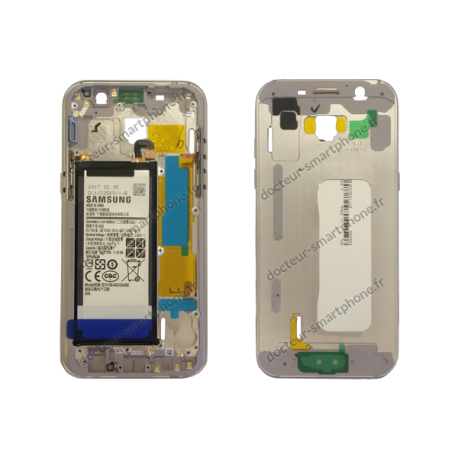 Châssis - contour d'origine Samsung pour Galaxy A3 2017 or (doré) A320F