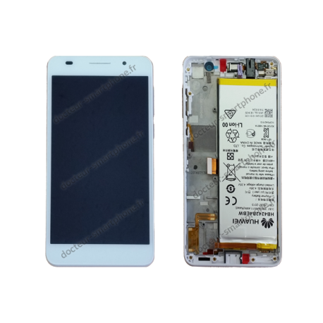 ECRAN HUAWEI HONOR 6 BLANC D'ORIGINE