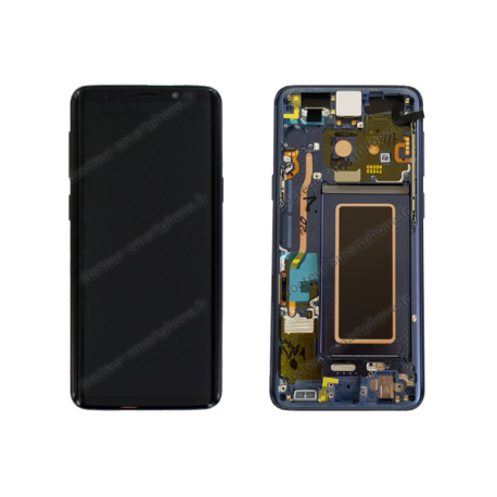 Écran complet Samsung Galaxy S9 bleu d'origine G960F
