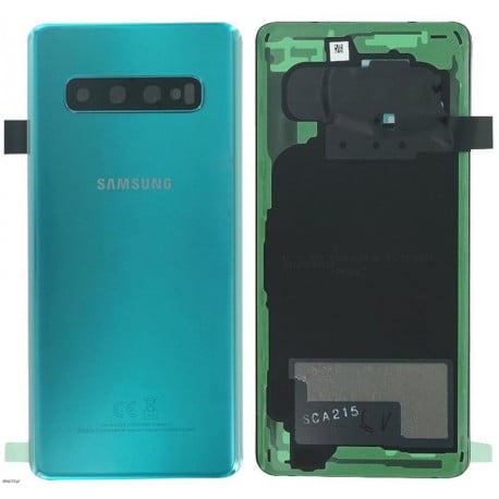 Vitre arrière Samsung S10 vert prisme d'origine 