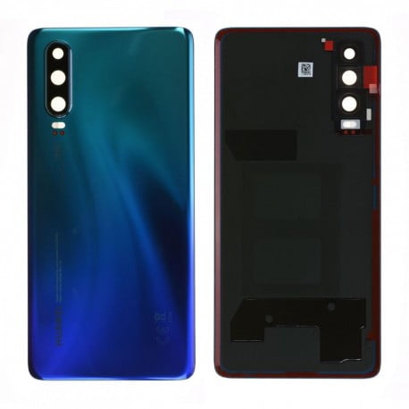 Vitre arrière Huawei P30 Aurora Bleu