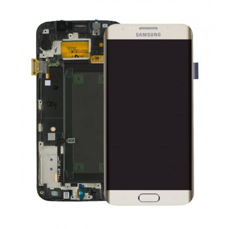 ECRAN LCD + VITRE TACTILE SAMSUNG GALAXY S6 EDGE D'ORIGINE GOLD