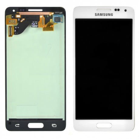 ECRAN LCD + VITRE TACTILE SAMSUNG GALAXY ALPHA G850F D'ORIGINE BLANC